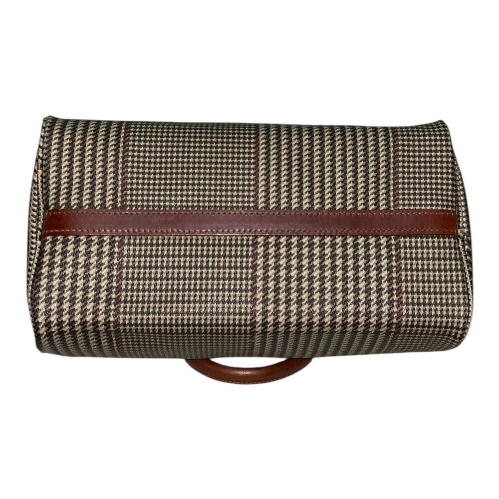 Polo Ralph Lauren Vintage Boston Duffel Top Handle Houndstooth Travel Bag - Picture 6 of 16